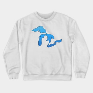 Outline of the Great Lakes Crewneck Sweatshirt